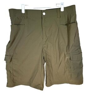 Orvis Men's Cargo Shorts 38 Green Stretch Comfort Fit Hidden Screw Pocket M1810